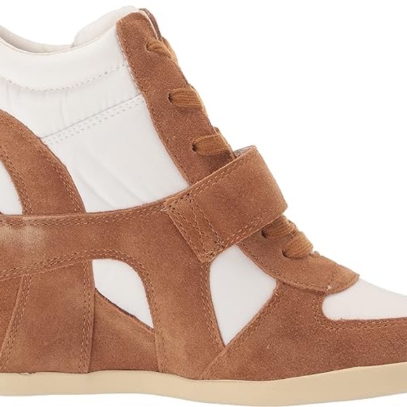 ASH Women's Bowie Sneaker size 9 fit like 8.5 wedge heel brown and white - Picture 2 of 7